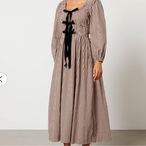 Damson Madder Dakota bow midi dress